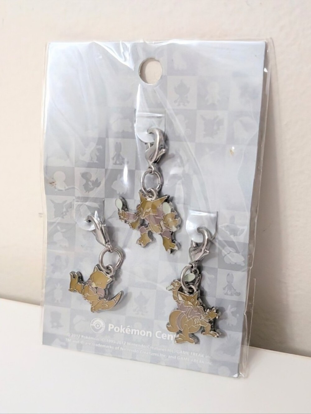 Pokémon Center Limited Metal Charm Abra Kadabra Alakazam Set 2012 Japan